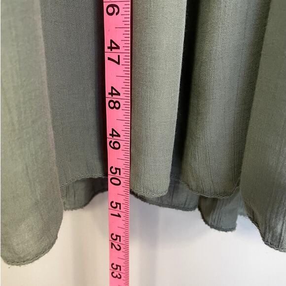 Tempo Paris Lace Crochet Fit & Flare Midi Dress Green Sz M/L Boho Romantic Chic - Picture 10 of 12